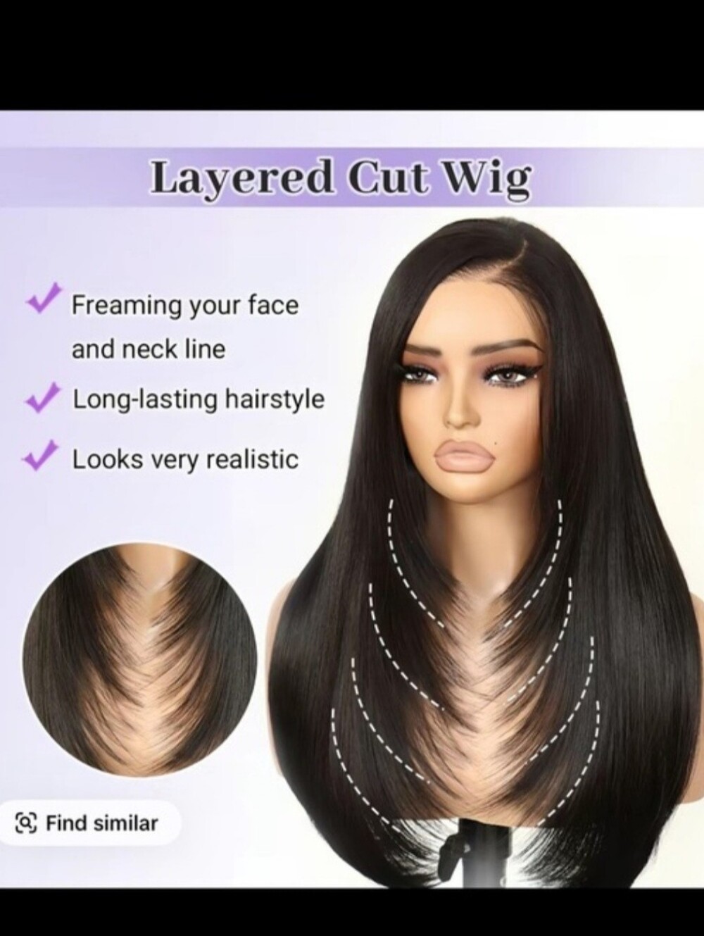 layered pre cut wig